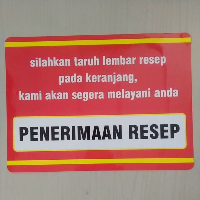

Stiker Penerimaan Resep