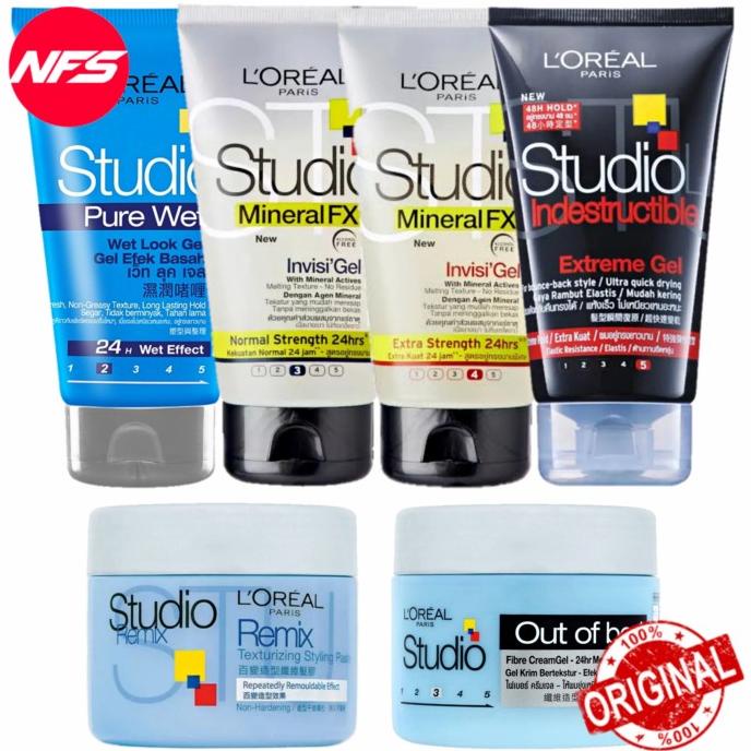 Loreal Studio Line Hair Gel 150 Ml-Indestructible-Mineral Fx-Pure Wet Ak