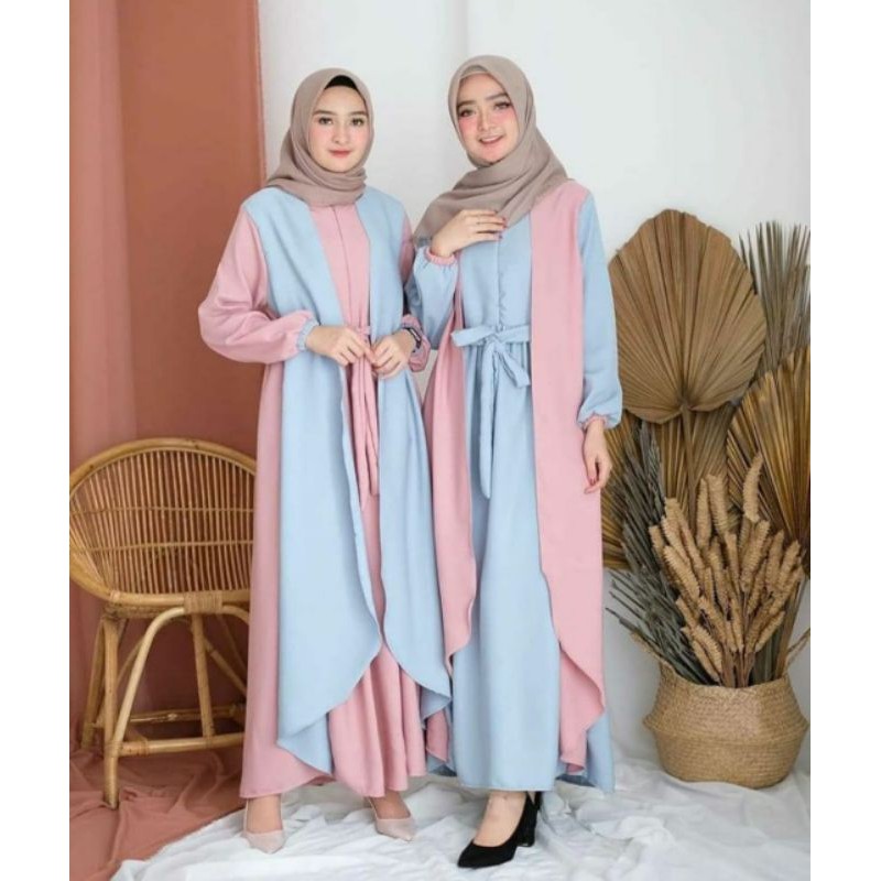 Baju Lebaran 2021 Modern Pakaian Wanita Muslimah Gamis Perempuan Dewasa Remaja Terbaru Murah Shopee Indonesia