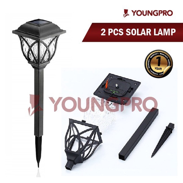 YOUNGPRO YFL-03 Lampu Taman Solar Model Eropa Tenaga Surya Lampu Taman Tancap Garden YFL-03