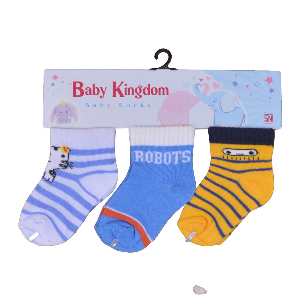 3 in 1 Kaos kaus Kaki Bayi Winteku / Flower / Baby Kingdom Motif Lucu bayi newborn 3pasang Makassar