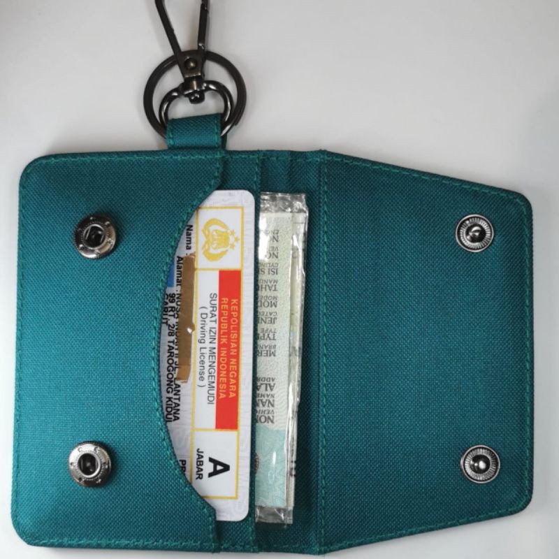 Gantungan Kunci Mobil Motor / Keychain / Dompet STNK Slim / Warna Tosca - UGDA0006