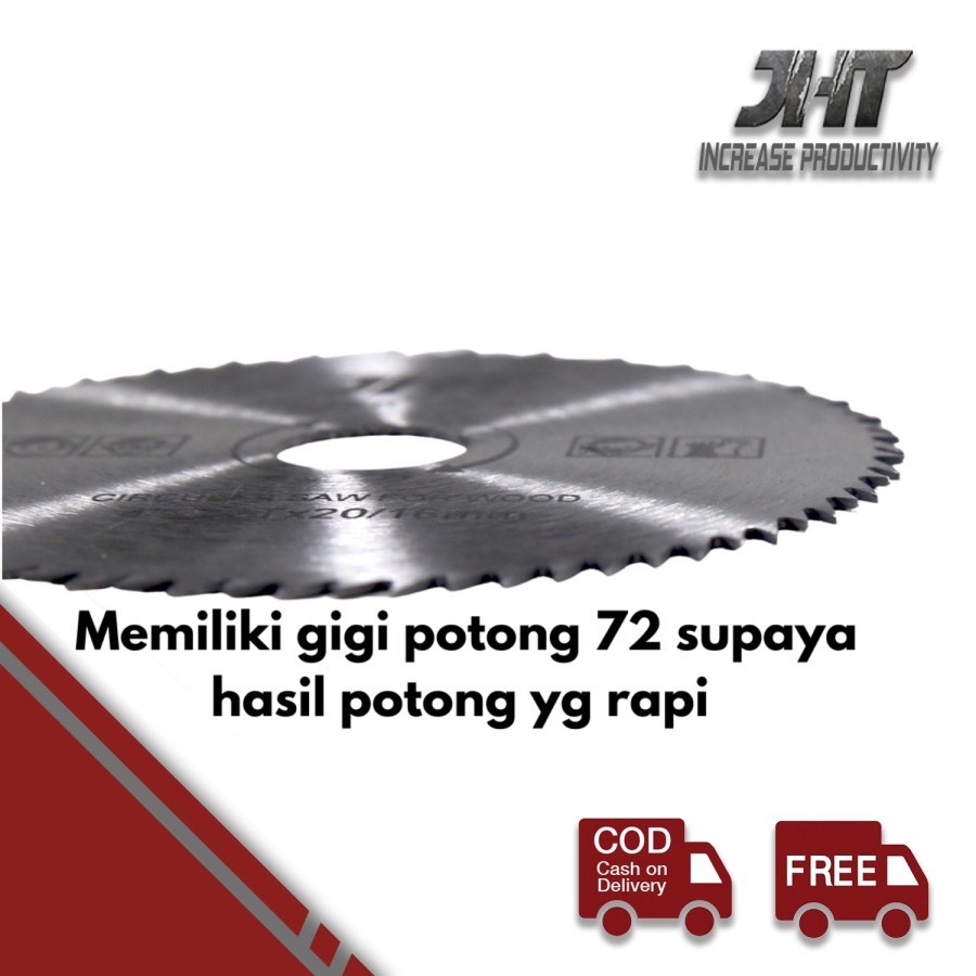 JHT Mata Circular Saw 4 x 72T Potong Gergaji Kayu 11 cm 16/20 mm