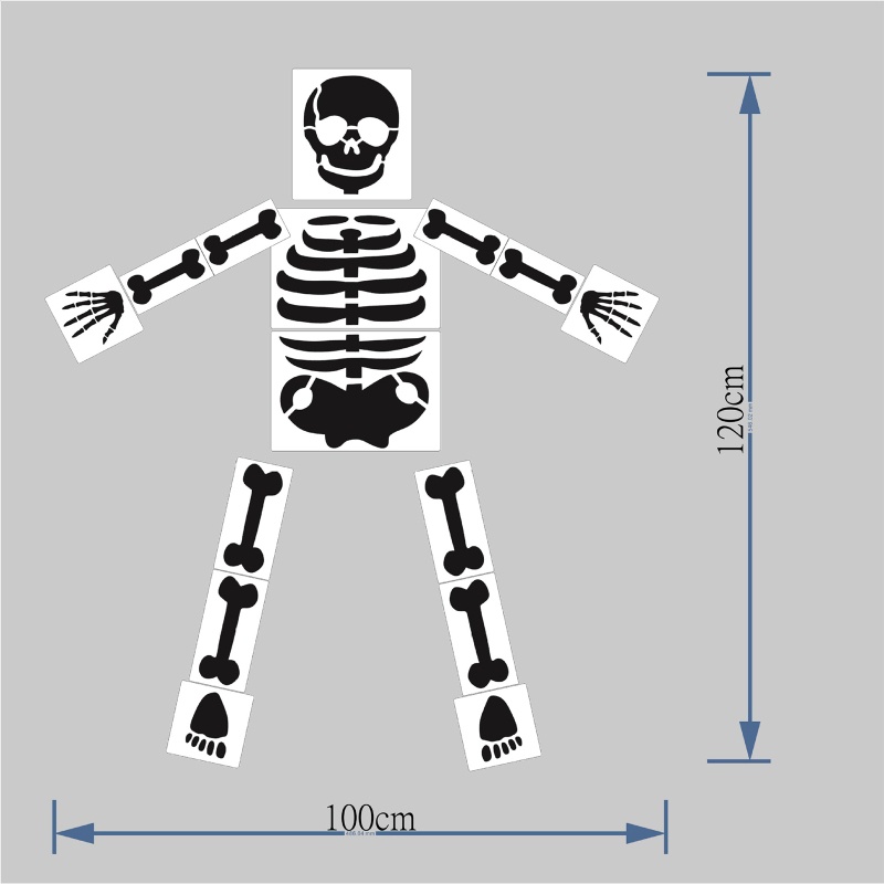 Set Template Lukisan Dinding Bahan Plastik Tema Halloween Handmade DIY