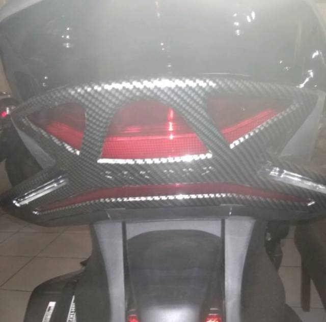 cover lampu stop honda pcx lokal nemo karbon cover stoplamp pcx lokal tutup lampu belakang pcx lokal