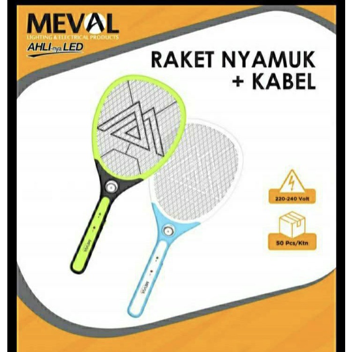 Raket Nyamuk merk MEVAL + kabel