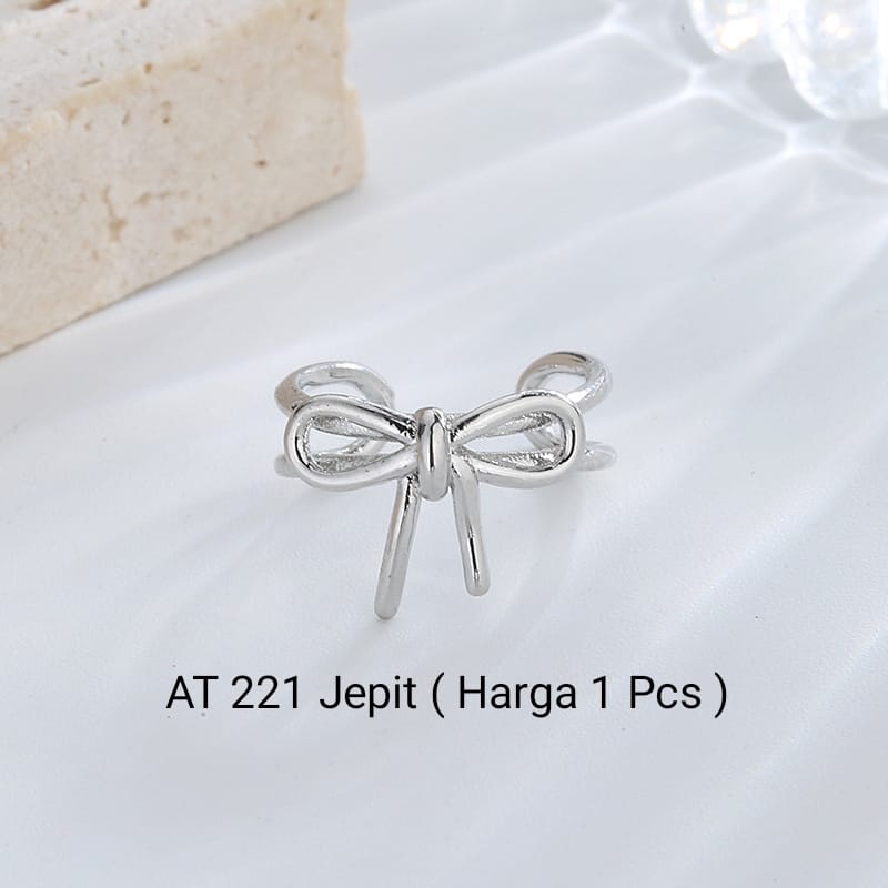 Anting AT221 Tembaga Lapis S925 , Jepit Tulang Telinga Unik Lucu Keren Fashion Wanita / Tidak usah Tindik /Deluna/ BS