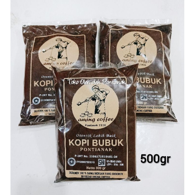

Kopi Bubuk AMING 500g/ Aming Coffee Khas Pontianak