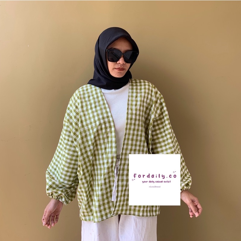 KIYOWO OUTER BALON  | ARABELLA OUTER-Kotak hijau olive