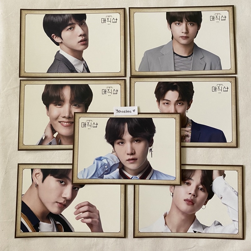 BTS 5th muster magic shop LG U+ 5G postcard (7 member) jin suga rm jhope jimin taehyung jungkook