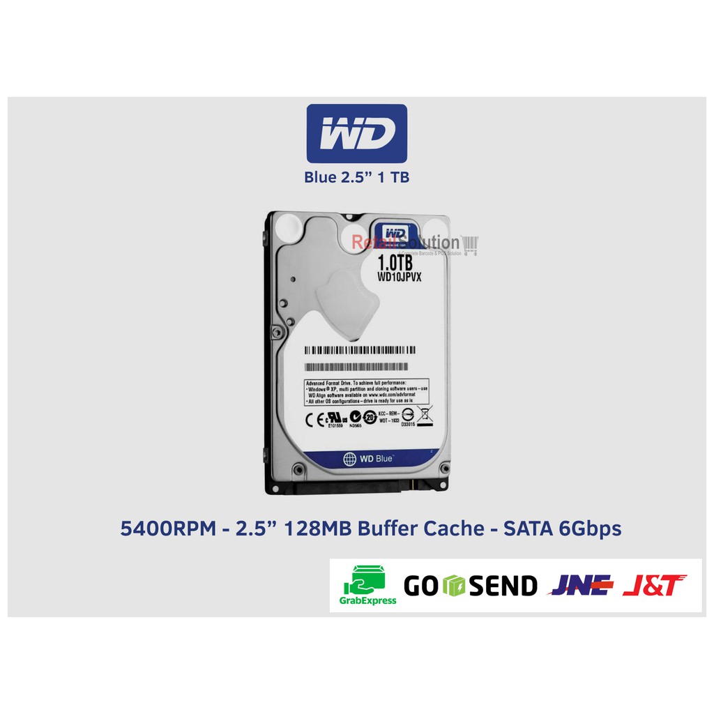 WD Blue 1TB 2.5&quot; 5400RPM 128MB Cache - HDD Laptop Mini PC 7mm WD10SPZX