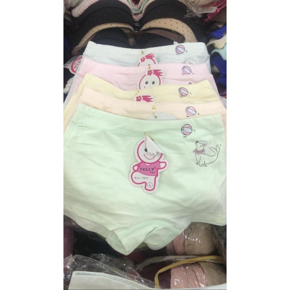 CD BOXER ANAK CEWEK TALLY KIDS / ANAK SEGI EMPAT / ANAK CEWEK KIDS / CD SHORT ANAK / BAHAN KATUN BAMBUU LEMBUT MEREK TALLY GAMBAR RANDOM SIZE M L XL XXL / ARA98STORE