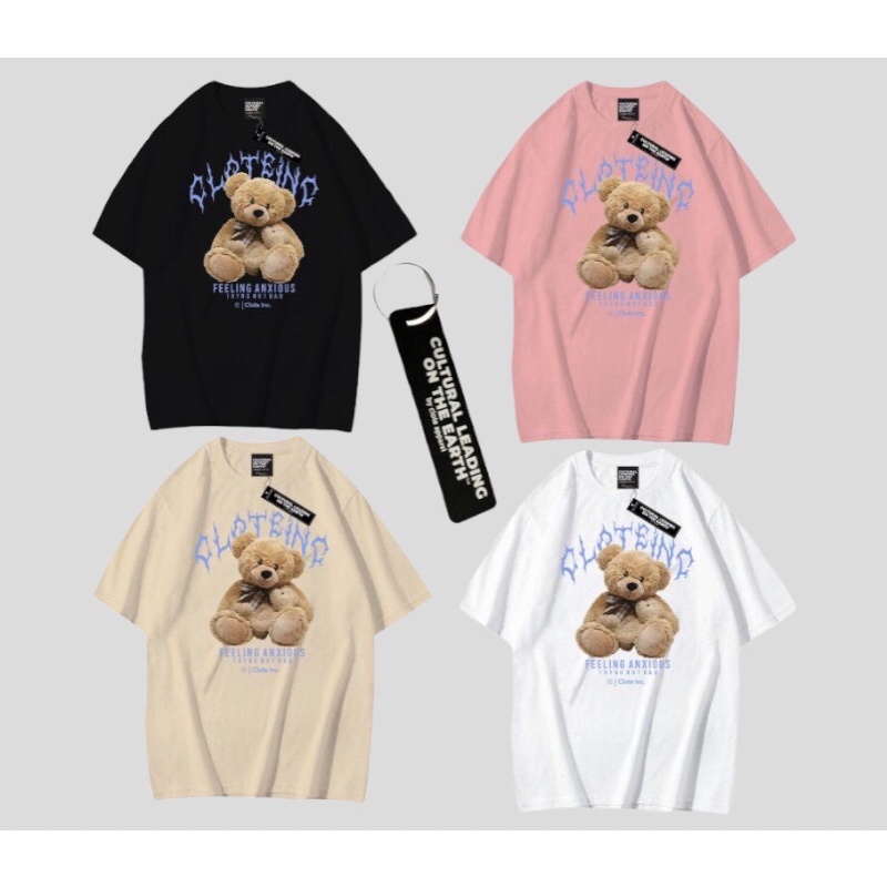 KAOS BEAR - KAOS FEELING ANXIOUS - KAOS KOREAN STYLE - KAOS ANIME - KAOS BERUANG - KAOS TEDDY BEAR -