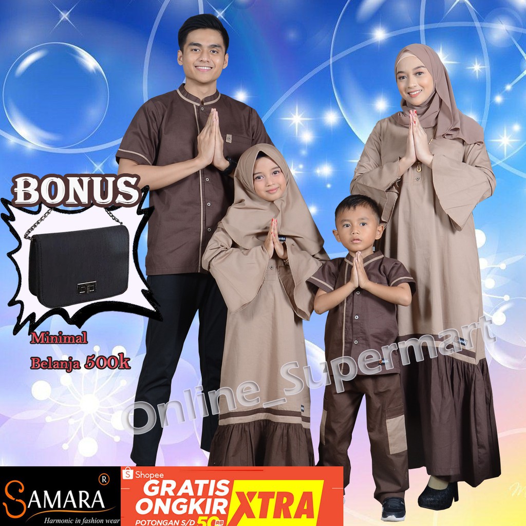 Sarimbit Busana Muslim Keluarga Gamis Couple Terbaru