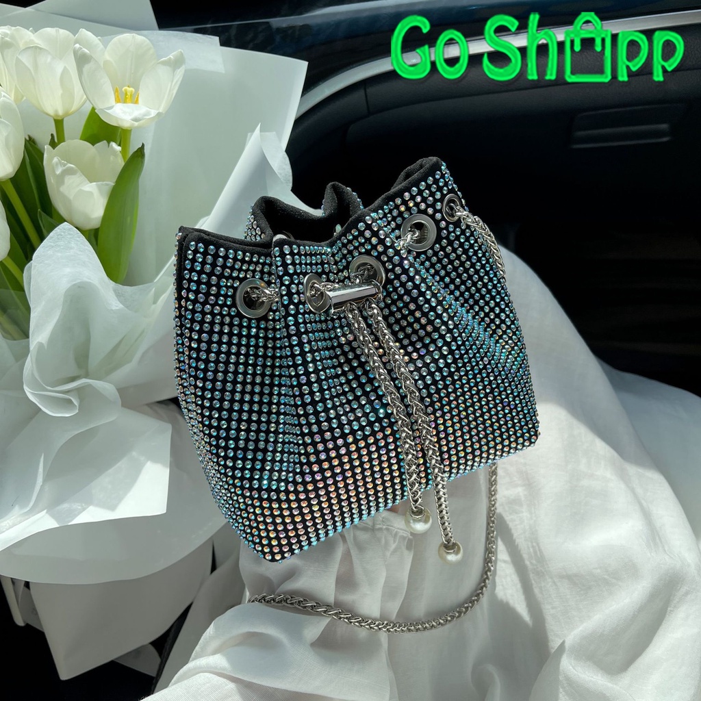 Bucket Bag Wanita Import - Tas Selempang Wanita Bling Bling Import Terbaru Fashion Korea - Tas Pesta Kondangan Mewah Kekinian [T09]