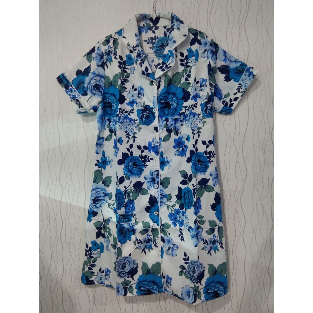 Baju Tidur Piyama Daster flower Fit To XL baju piyama terlaris