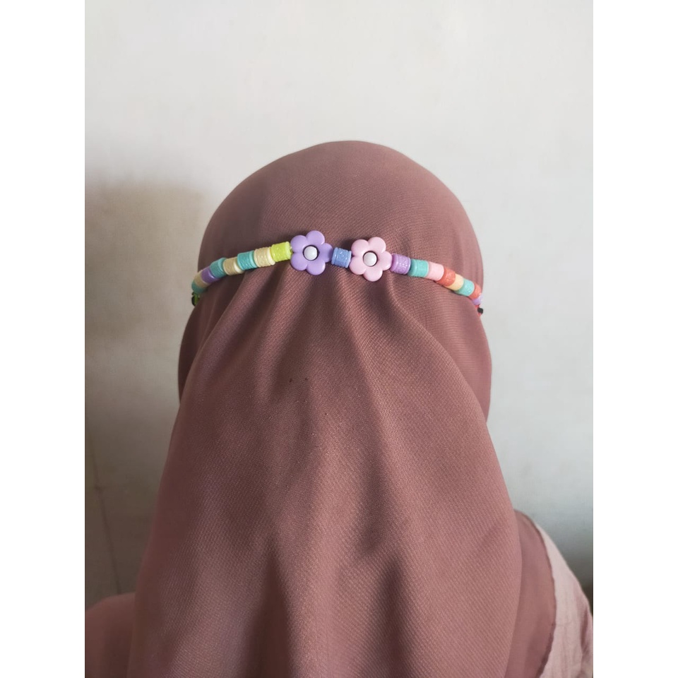 Konektor Masker Hijab Manik Mutiara