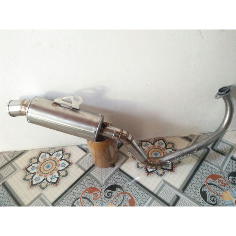 knalpot best 3 polos 20cm leher motor beat karbu Dan beat kolong injeksi