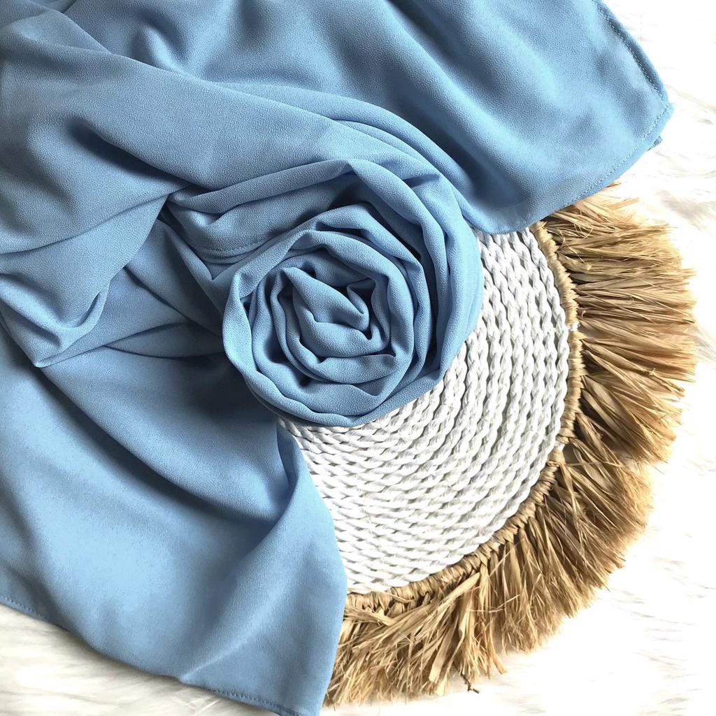 TERMURAH ! 180cmx75cm Pashmina diamond italiano  panjang termurah pashmina basic non instan-Pashmina Sky
