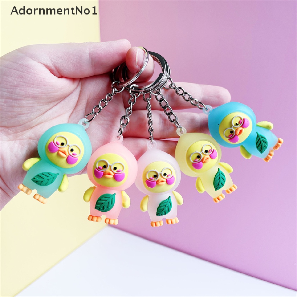 (AdornmentNo1) Gantungan Kunci Bentuk Boneka Bebek Warna Permen