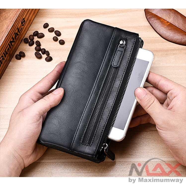 DEABOLAR 100% Original Dompet Pria / Wanita Bahan Kulit keren bisa jadi sarung HP bisa di split jadi dua / dompet panjang pria wanita exclusive elegant bahan kulit sapi halus / dompet lipat tempat kartu dompet kartu bagus murah berkualitas kualitas bagus