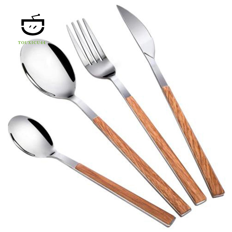 4pcs alat makan bahan stainless steel warna silver dengan cermin dan sendok garpu shopee indonesia shopee