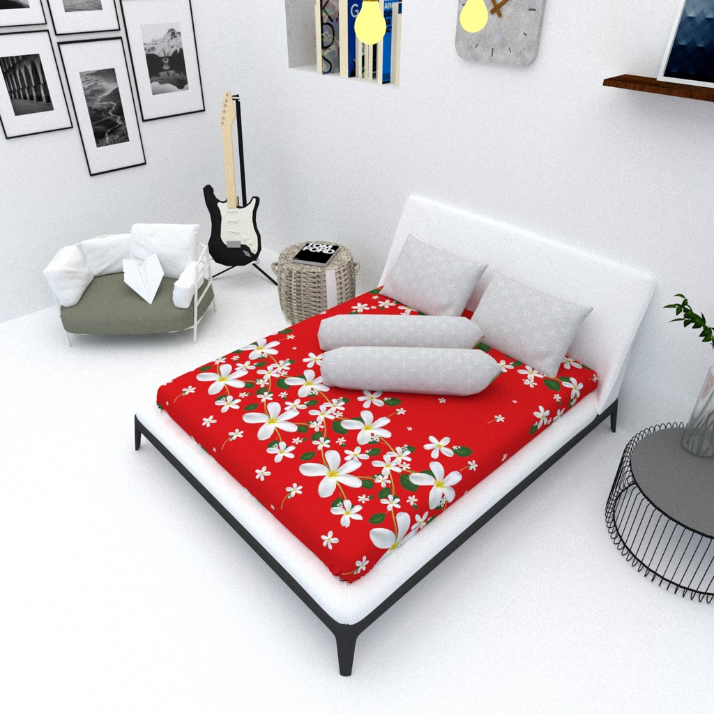 Sprei Lovella Queen B2 - 160 X 200 -Ruby- Sprei Lembut Dan Tidak Mudah Luntur