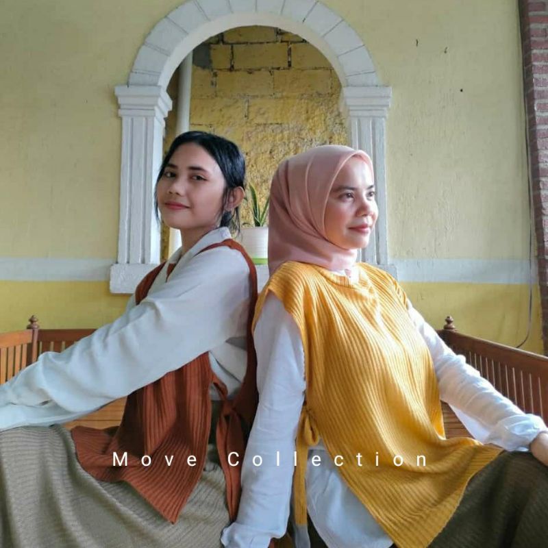 Rompi Rajut Tali Vest Outer Rajut