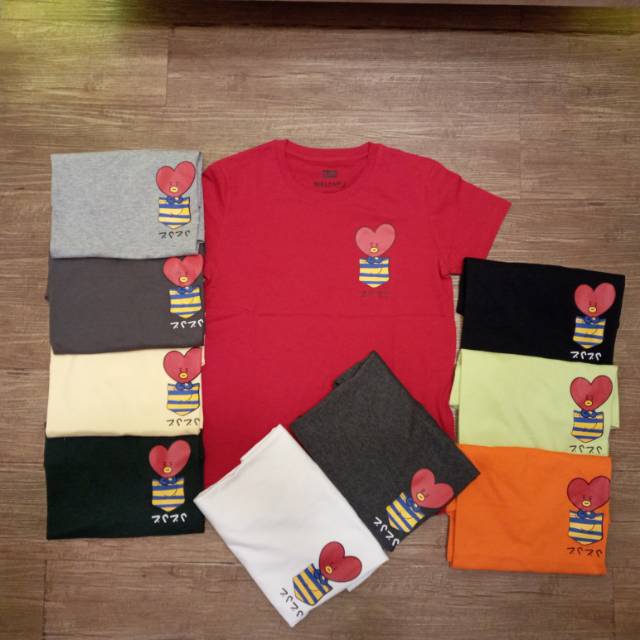 KAOS WANITA Uniqlo BT21 TATA KARAKTER