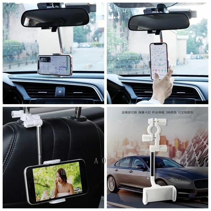 NA - Mirror Car Holder Stand Adjustable 2in1 Holder Mobil Spion CARPOD