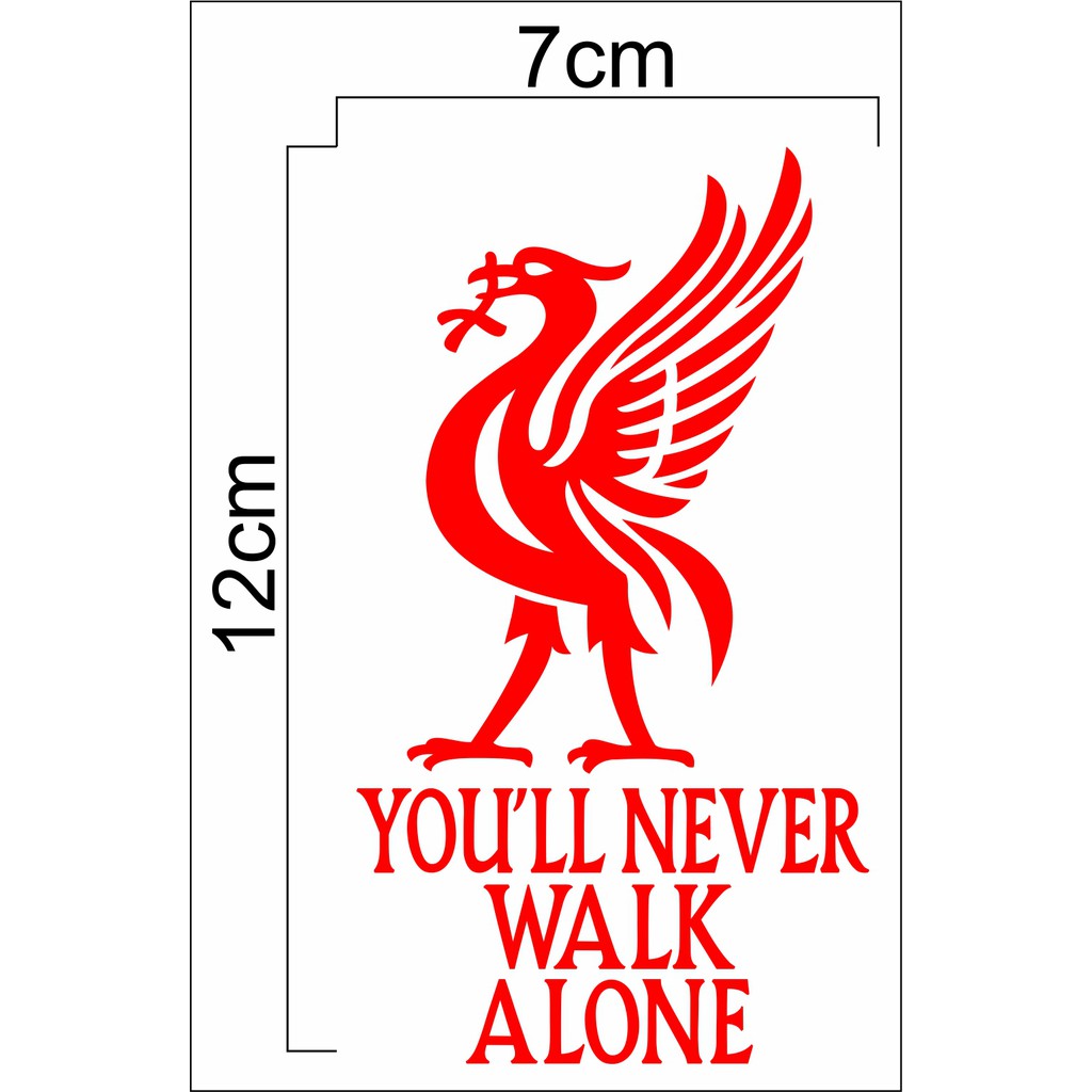 Stiker Cutting Logo Liverpool Stiker You Ll Never Walk Alone Shopee Indonesia