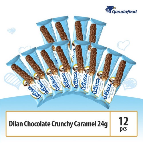 BOX - Dilan Chocolate Crunchy 24g isi 12pcs