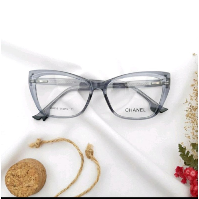 kacamata wanita  minus normal clynder frame 58823 cat eye