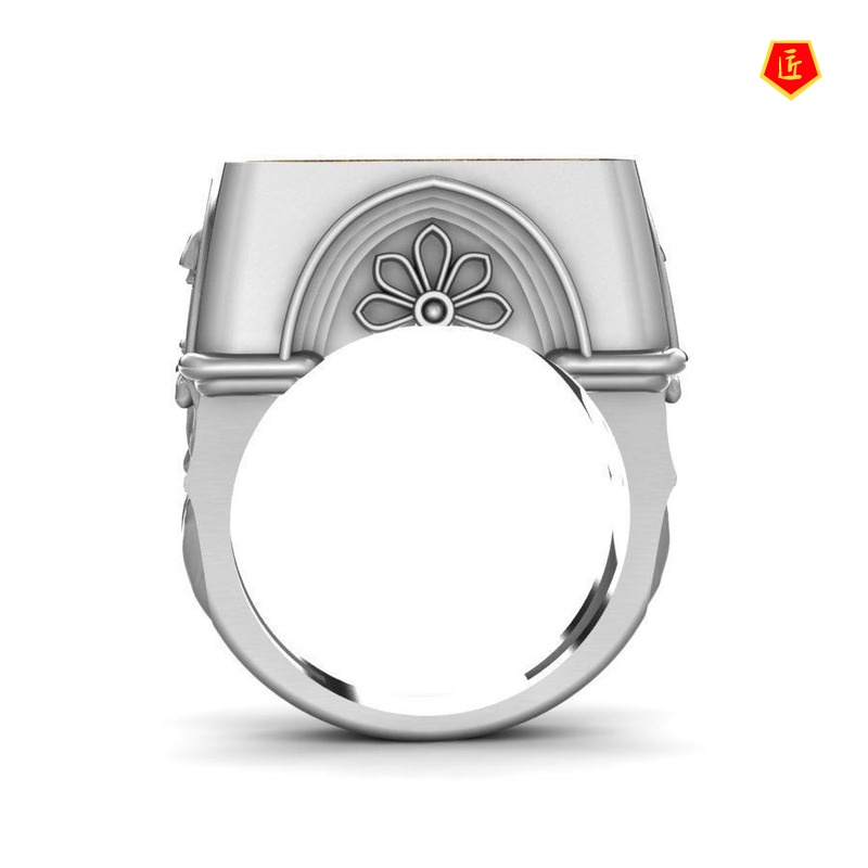 [Ready Stock]Classic Temperament Virgin Mary Prayer Ring Two-Tone