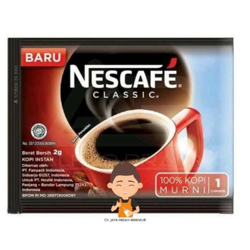 

KOPI NESCAFE CLASSIC SACHET / COFFEE / INSTANT SACHET TANPA AMPAS