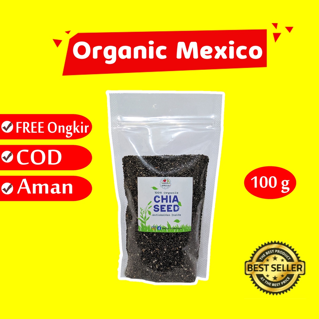 

CHIA SEED 100 G ORGANIK MEKSIKO CIA ORGANIC HITAM CHIA SEEDS ASLI CIA 100G BLACK CHEA SEED 100GR