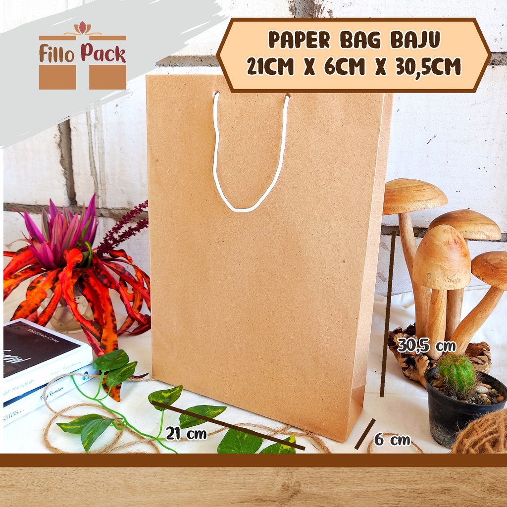 

Paper bag polos coklat 21x6x30/paper bag estetik/paper bag kado/paper bag baju