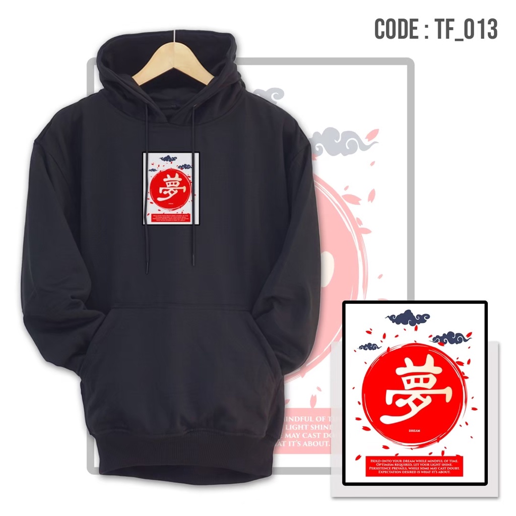 Jaket Switer Hodie Basic Original Distro Sweater Hoodie Pria Wanita Anime Tulisan Jepang Warna Hijau Army Bahan Katun Tebal Suiter Best Seller BISA COD Sweter Cowok Terlaris Gaya Atletis Terbaru