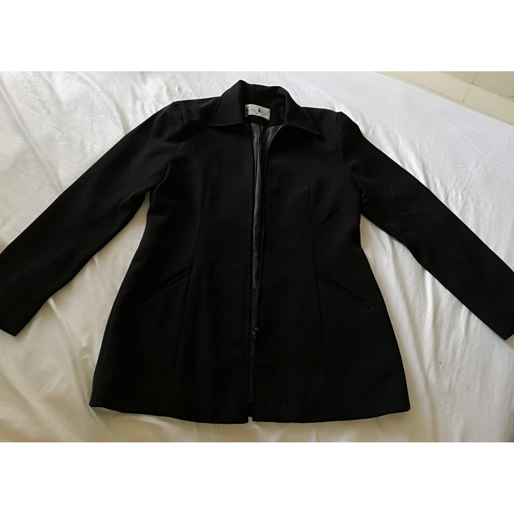 Preloved Blazer Hitam Caroline Kosasih Size M