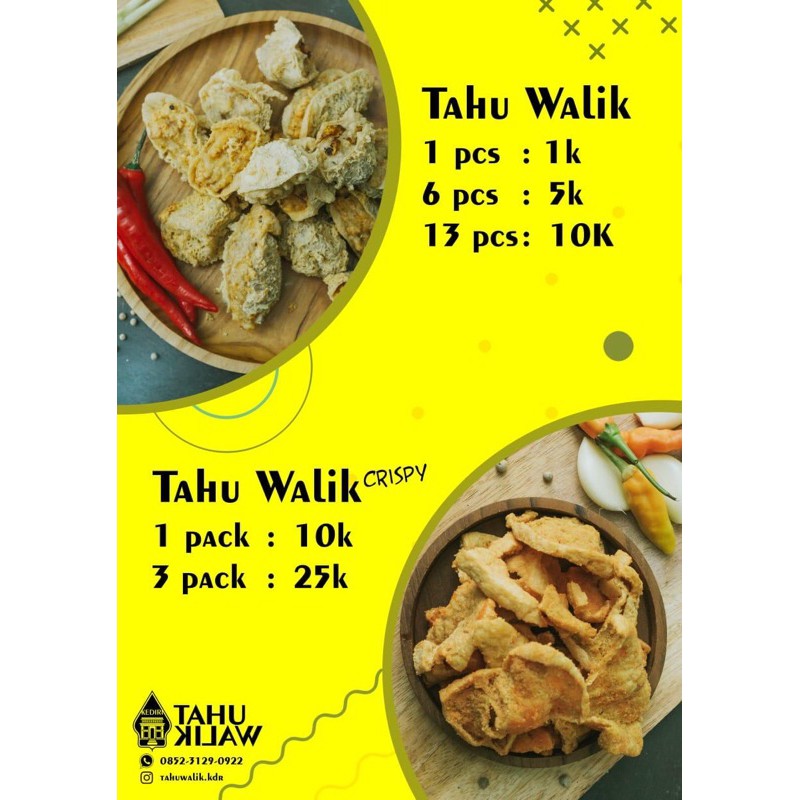 

Tahu walik crispy (tahu walik kediri)