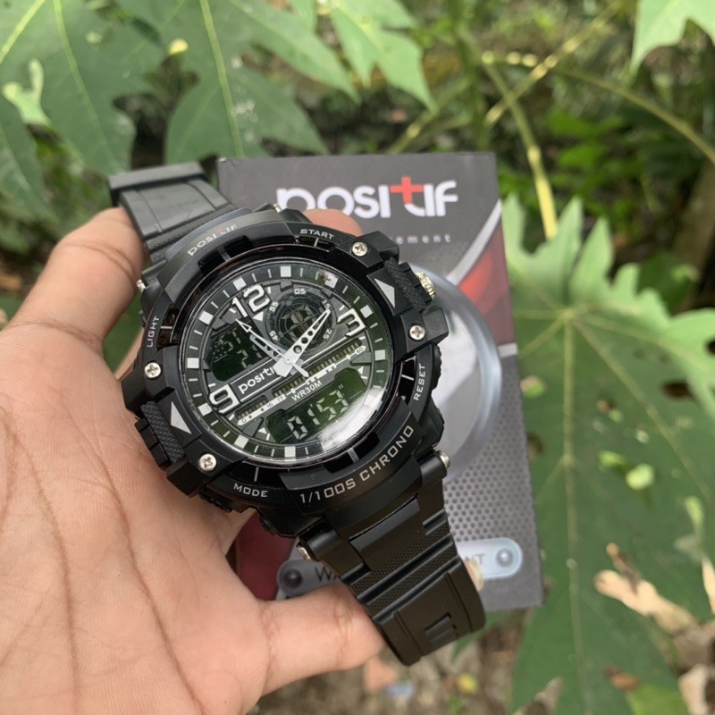 JAM TANGAN PRIA COWOK POSITIF ORIGINAL DUALTIME DIGITAL GROSIRAN