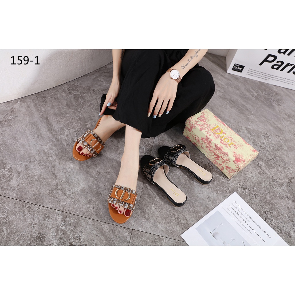 DR Oblique Logo D Heel Sandals #159-1