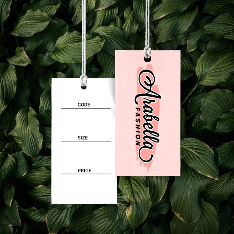 

hang tag cetak 2 sisi Hangtag baju bolak balik name tag label baju timbal balik lebel baju hantag handtag