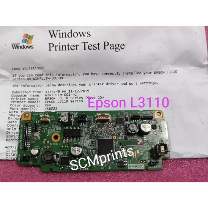 Logic Board Epson L3110 New Original Part Motherboard L-3110 L 3110 SCTerbaru401