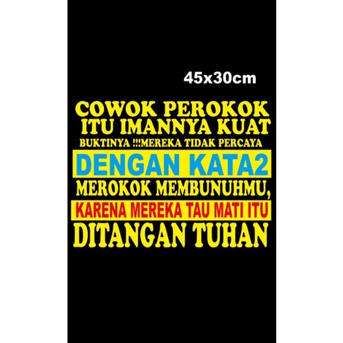 STICKER CUTTING KATA KATA BIJAK UNTUK MOBIL TRUCK PICK UP DLL