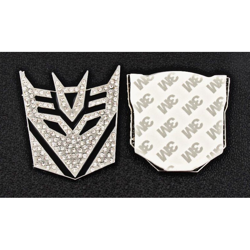 1Pc Stiker Emblem / Badge Metal Kristal Berlian Untuk Mobil