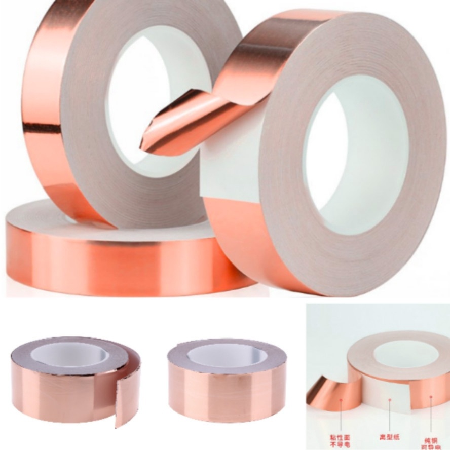 30m Conductive Copper Foil Tape Strip Adhesive EMI Shielding Heat Resist Tape