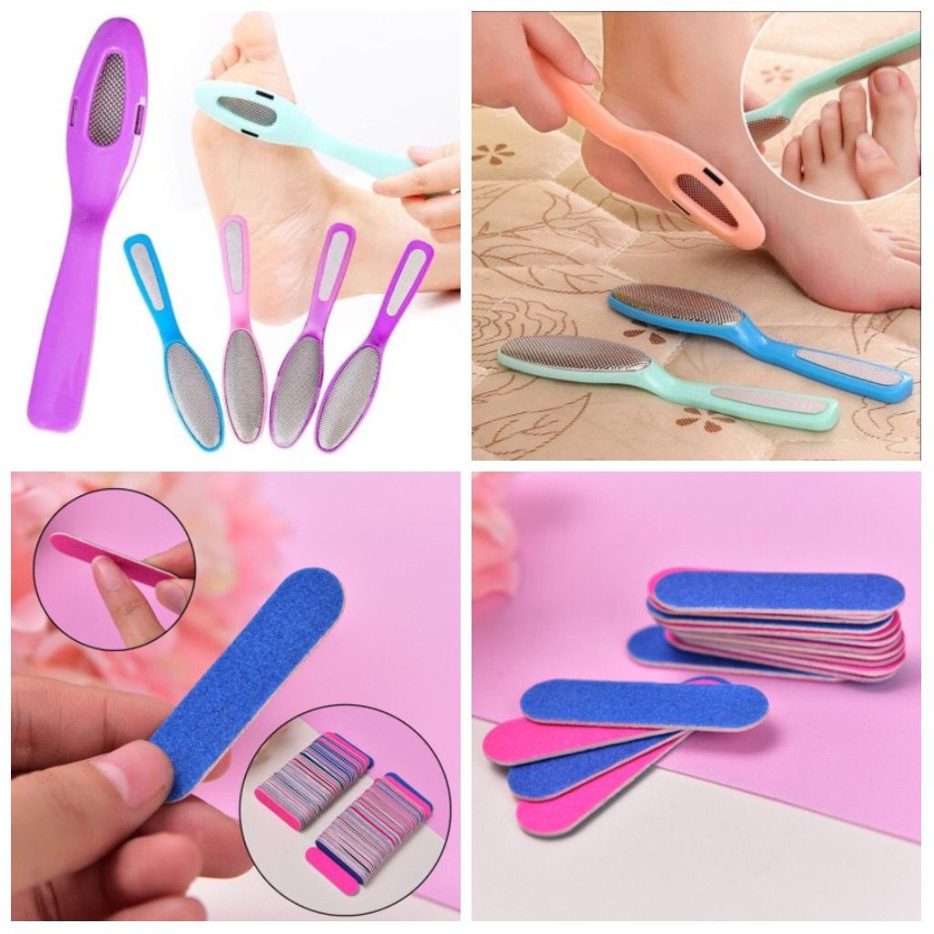 Penghalus kaki // Kikir Kuku Untuk Manicure Pedicure / Nail Art Kikir Kuku Kayu Portable untuk Pedic