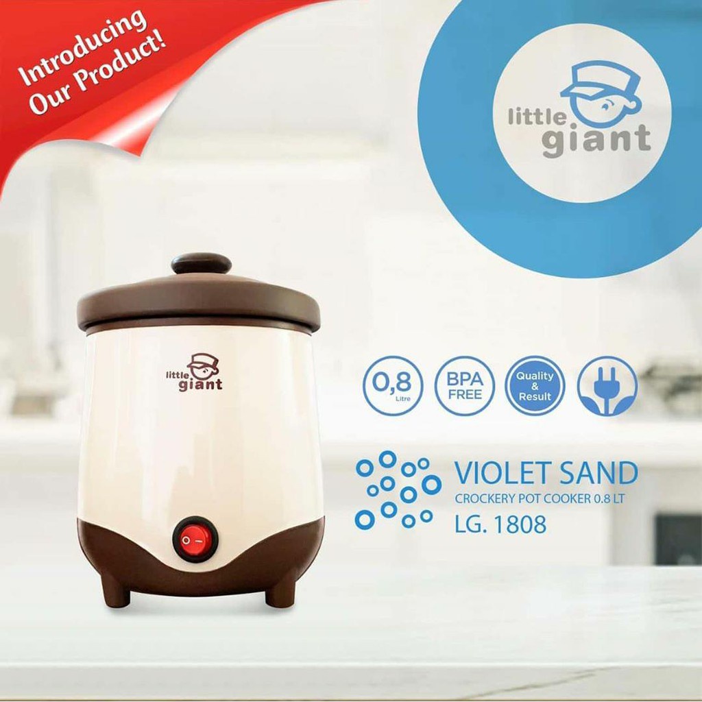 Little Giant Violet Sand Crockery Pot Cooker 0,8 lt LG 1808