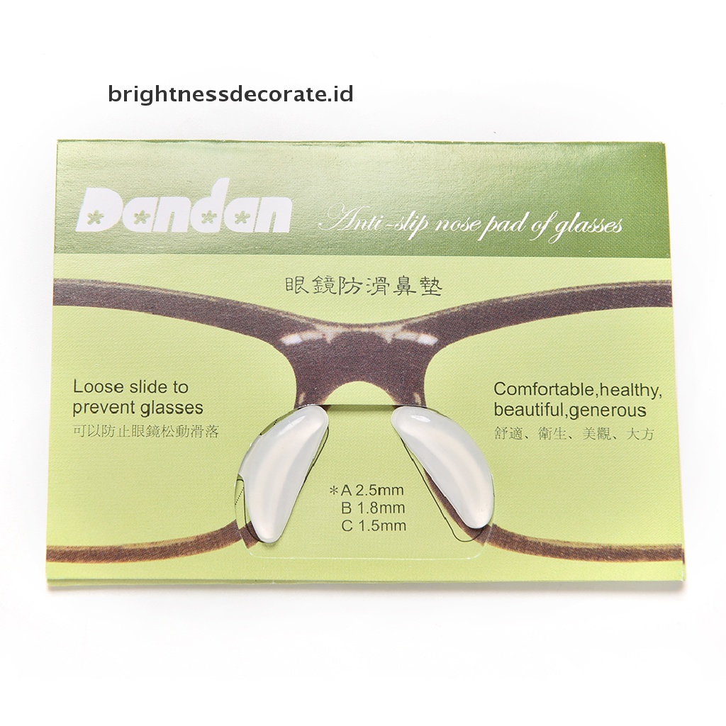 5 Pasang Bantalan Hidung Bahan Silikon Anti Slip Untuk Kacamata